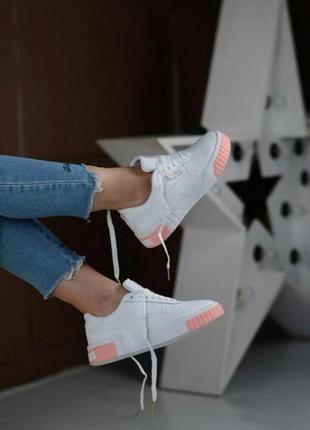 Puma cali white & pink біло-рожеві3 фото