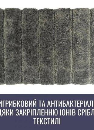 Килимок для будинку універсальний new dream 50x60 графітовий антиковзкий, міцний, легкий у догляді4 фото