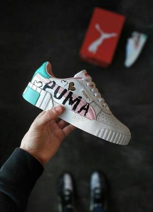 Кросівки жіночі puma cali white graffiti letter board білі з р1 фото