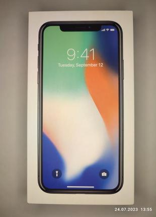 Коробка apple iphone x silver 64gb, a1901