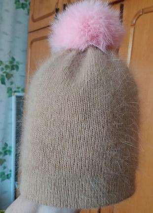 Продам дитячу в'язану подвiйну шапочку