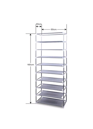 Тканинна шафа для зберігання взуття shoe cabinet 160х60х30 див.4 фото