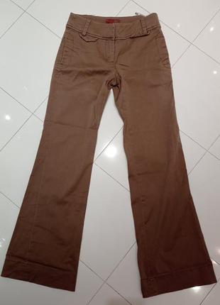 Стрейчевые коттоновые брюки брюки клеш