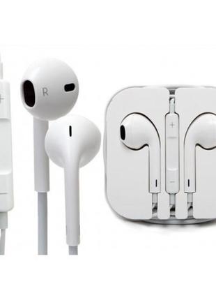Дротові навушники apple i5 earpods, навушники для iphone ipod