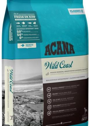 Корм для собак всіх порід acana wild coast 17 кг з оселедцем, кам