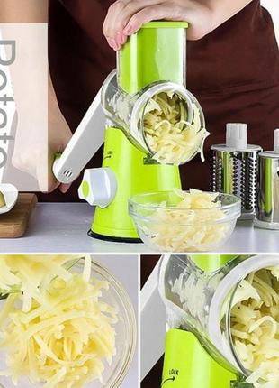 Овочерізка мультислайсер tabletop drum grater kitchen master9 фото