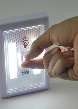 Светодиодный led светильник ночник выключатель на батарейках 5w2 фото