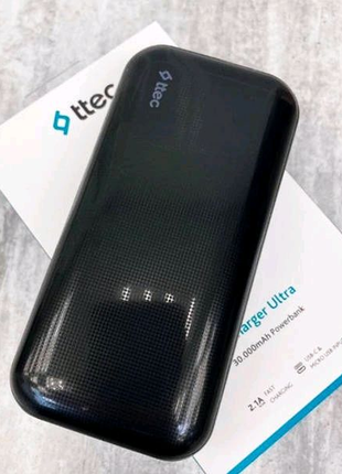 Павербанк powerbank ttec recharger ultra 30000mah, чорний/білий