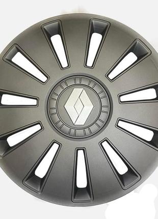 Ковпаки на авто renault r16. комплект 4 шт. ковпаки на колеса r16 (графіт)