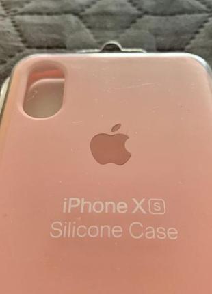 Чохол рожевий iphone x xs silicone case pink2 фото
