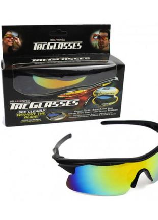 Окуляри тактичні сонцезахисні tag glasses поляризовані антивідблискові для ho-250 водіїв різнокольорові5 фото
