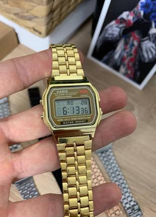 Наручний годинник casio a159w золоті