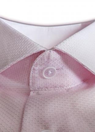 Чоловіча сорочка ніжно рожева slim fit4 фото