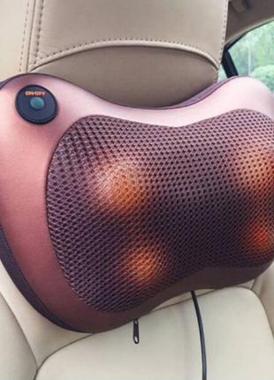 Масажна подушка car and home massage pillow, масажер для шиї авто