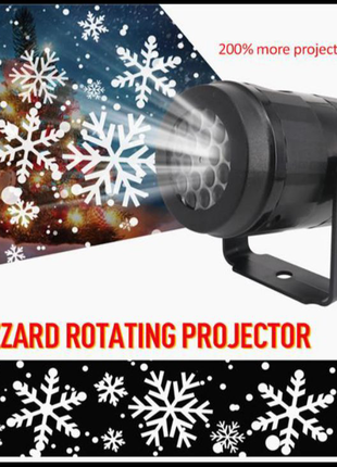 Герлянда вуличний проектор сніжинки лазер диско куля зірки штора2 фото