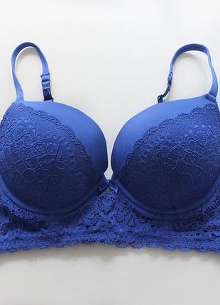 Красивый синий бюстье / бюстгальтер, 80b /36b