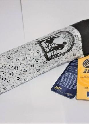 Зонт zest, полуавтомат серия 10 спиц расцветка "date" черно-белый3 фото