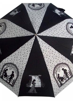 Зонт zest, полуавтомат серия 10 спиц расцветка "date" черно-белый