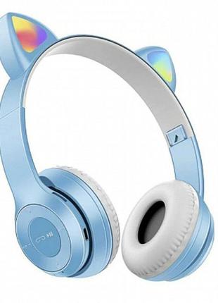 Дитячі бездротові bluetooth-навушники зі світними вушками3 фото