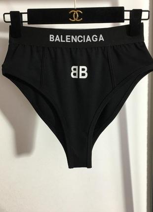 Женский купальник balenciaga раздельный в черном цвете lux качество3 фото