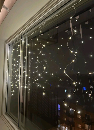 3м. светодиодные шторы герлянда на usb5 фото