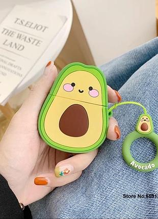 Силиконовый чехол для наушников apple аирподсов авокадо