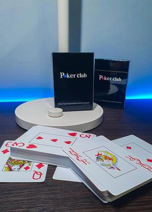 Карты для покера poker club пластиковые, игральные (не bicycle)5 фото