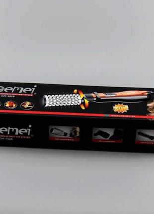 Cтайлер керамічний фен-щітка для волосся gemei gm-4828 (3 в 1)3 фото