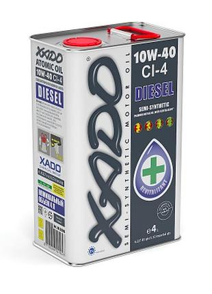 Моторне масло xado atomic oil 10w-40 ci-4 diesel 4l