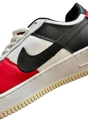 Nike air force 1 shadow white & black & red2 фото