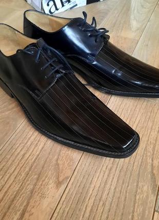 Melvin&hamilton брендовые стильные туфли 100%кожа в полосочку3 фото