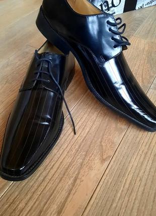 Melvin&hamilton брендовые стильные туфли 100%кожа в полосочку2 фото