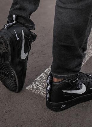 Кросівки nike air force fur black кроссовки зимние с мехои7 фото