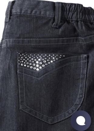 Женские джинсы большого размера со стразами на кармане р 56/597 фото