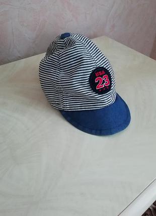 Кепка літня з х/б тканини на 6 - 12міс