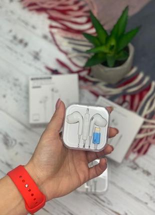 Earpods 3.5 mm aux white original lightning вкладиші з popup ориг