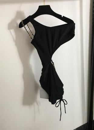 Женский купальник chanel шанель цельный в черном цвете lux качество2 фото