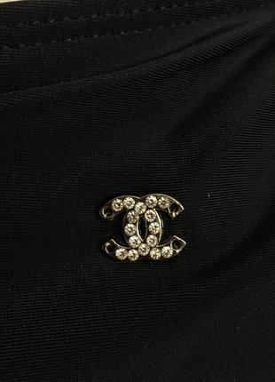 Женский купальник chanel шанель цельный в черном цвете lux качество4 фото