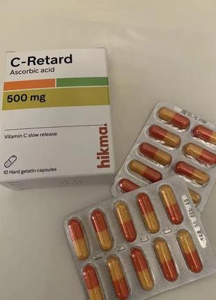 C-retard 500 mg-ц-ретард аскорбінова кислота вітамін c 500 мг1 фото