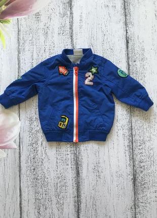 Крутая куртка ветровка бомбер f&f 3мес
