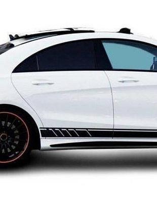 Полосы на кузов/двери авто amg style 200х10 см 2 шт. любой цвет