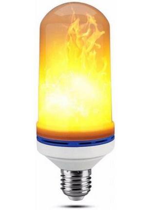Лампа led flame bulb а+ з ефектом полум'я вогню, e27
