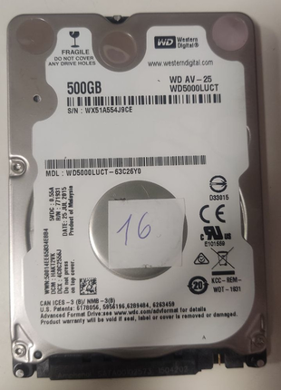 Жорсткий диск western digital 500gb - wd5000luct-63c26y0