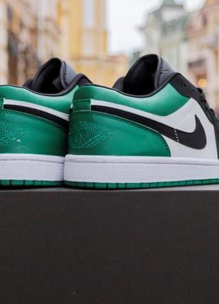 Jordan 1 low white black mystic green1 фото