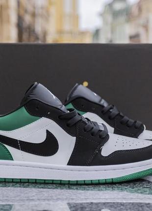 Jordan 1 low white black mystic green2 фото