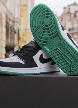 Jordan 1 low white black mystic green3 фото