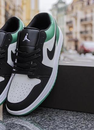 Jordan 1 low white black mystic green5 фото