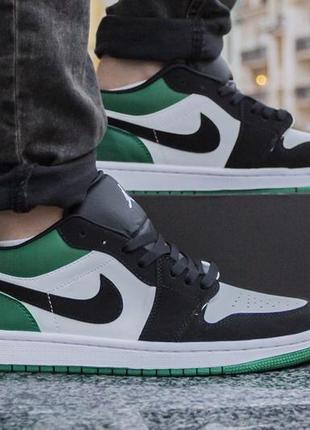 Jordan 1 low white black mystic green10 фото