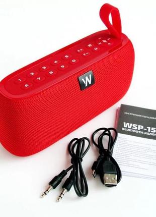 Безпровідна портативна bluetooth колонка walker wsp-150 red