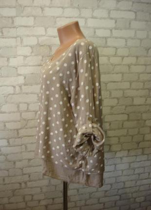 Модная блуза -туника  в горошек   ---италия5 фото